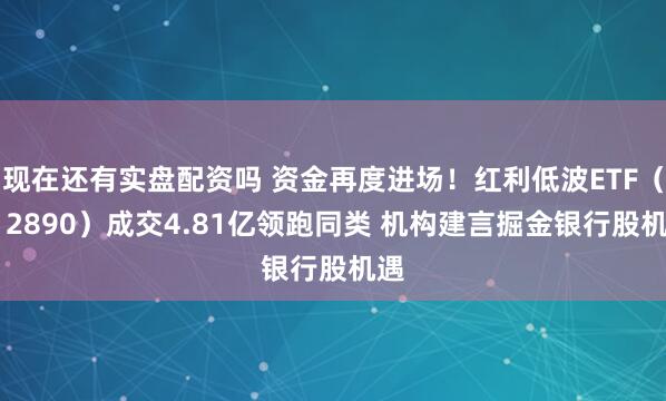 现在还有实盘配资吗 资金再度进场！红利低波ETF（512890）成交4.81亿领跑同类 机构建言掘金银行股机遇